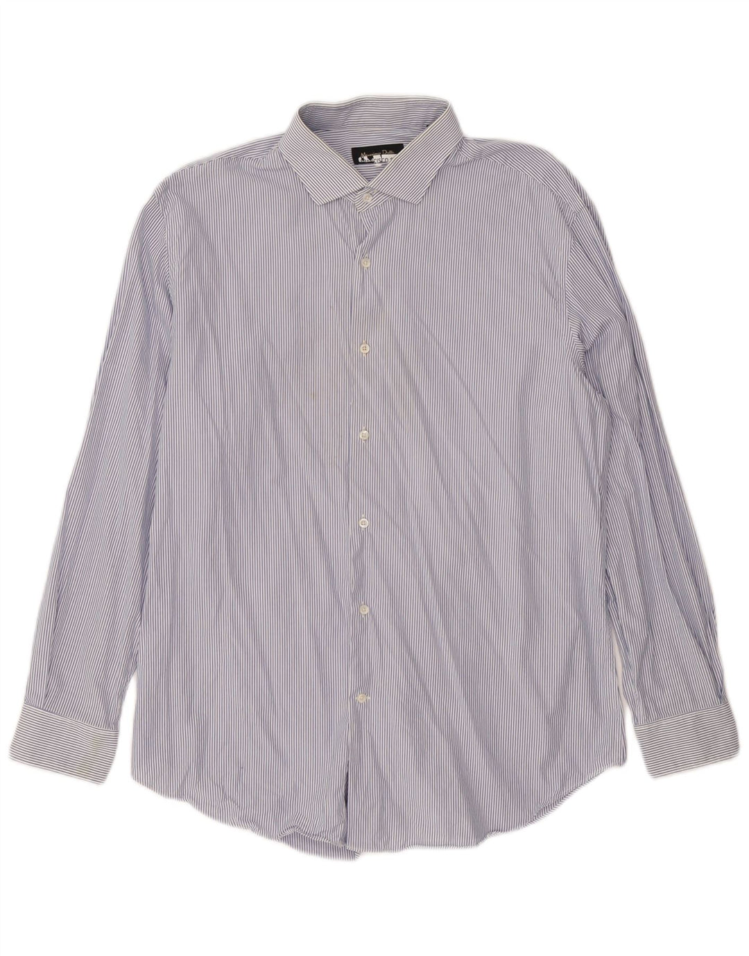 Cămașă Massimo Dutti pentru bărbați Mărimea 44 17 1/2 XL Blue Pinstripe