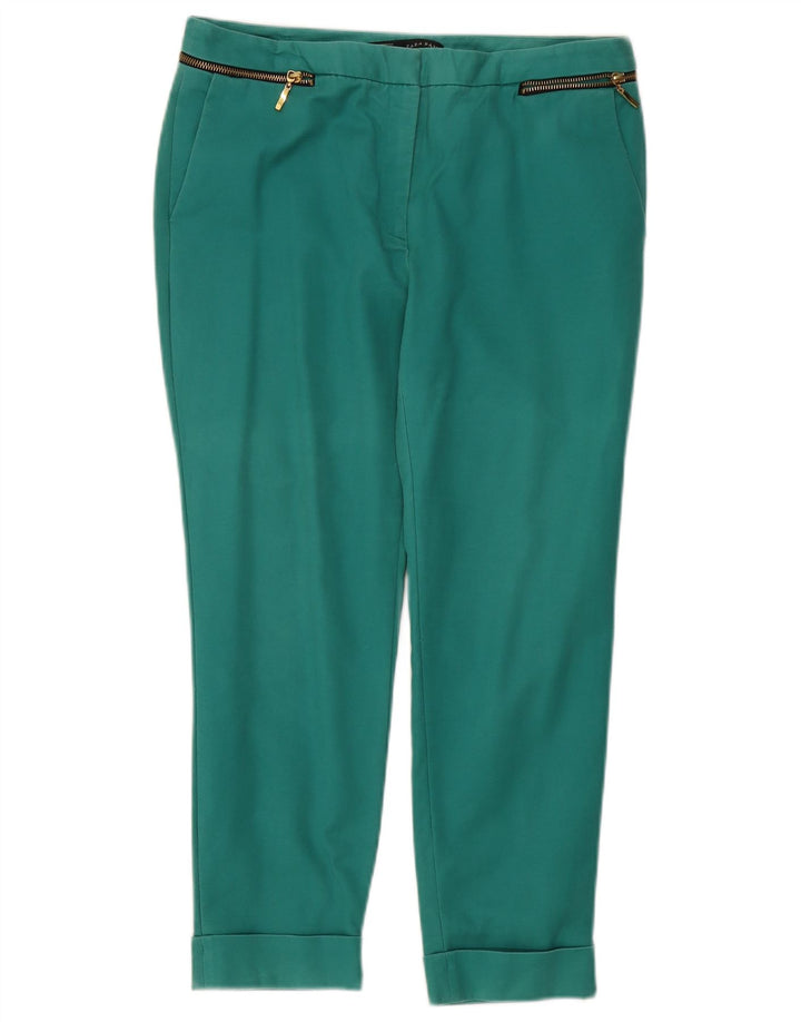 Pantaloni tăiați pentru damă Zara EU 40 Mediu L30 L25 Verde