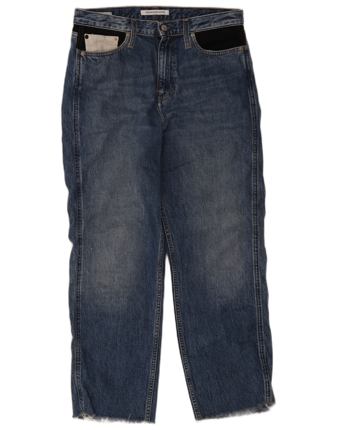 Blugi drepti pentru femei Calvin Klein W30 L26 Bumbac albastru