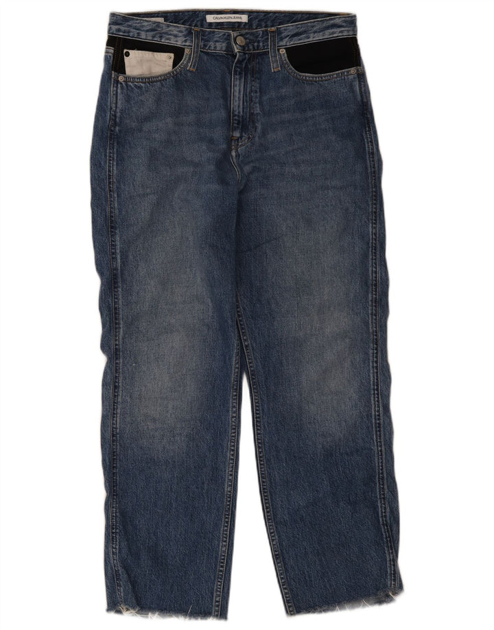 Blugi drepti pentru femei Calvin Klein W30 L26 Bumbac albastru