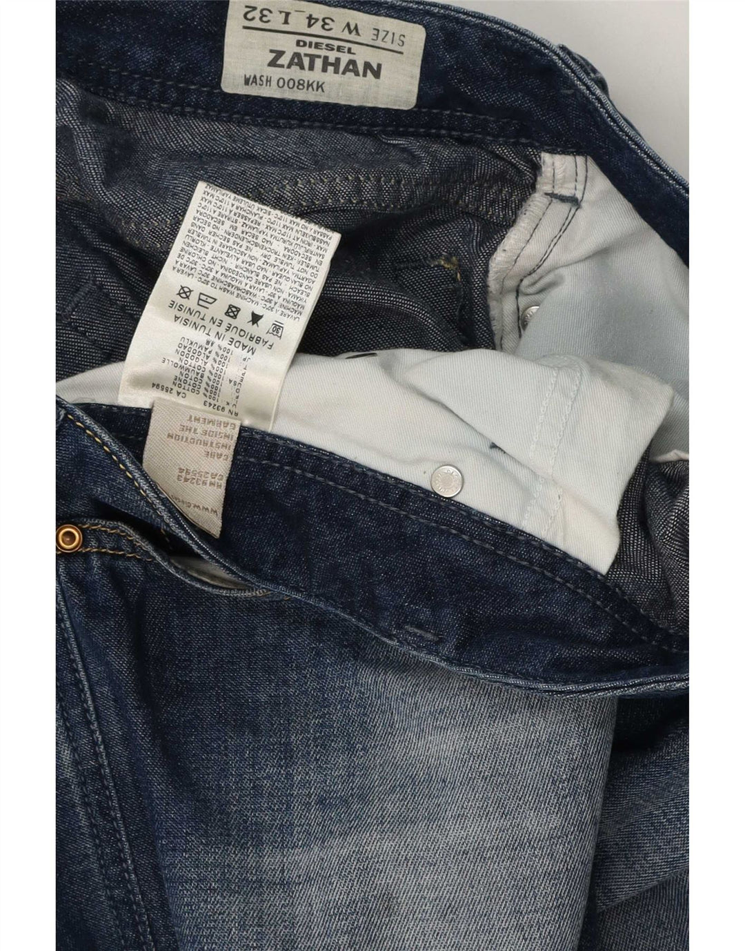 Blugi pentru bărbați Diesel Zathan Regular Bootcut W34 L32 Bumbac albastru