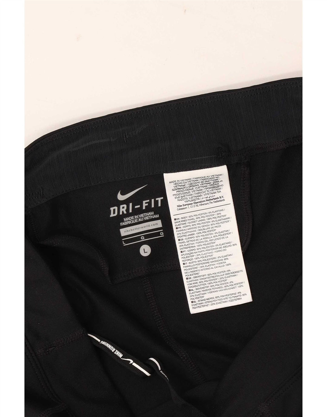 Leggings capri Nike Dri Fit pentru femei UK 14 Poliester negru mare