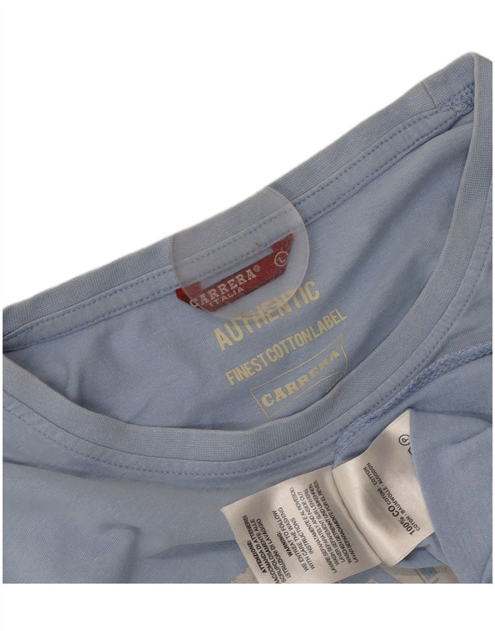 Tricou grafic pentru bărbați Carrera Top mare, albastru, bumbac