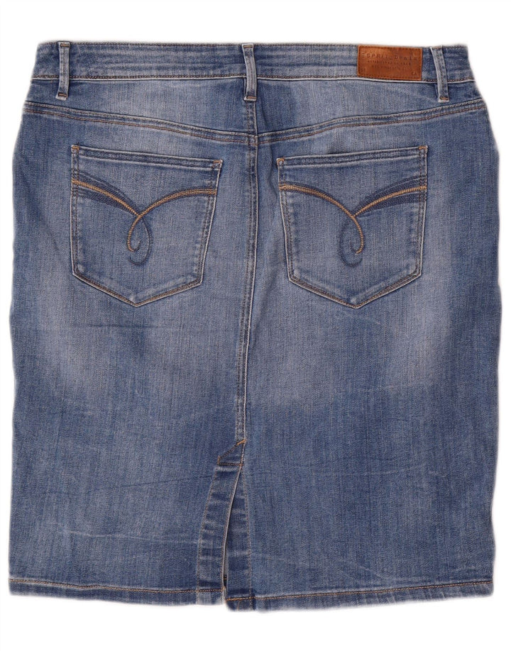 Fusta de blugi pentru femei Esprit W34, bumbac albastru mare