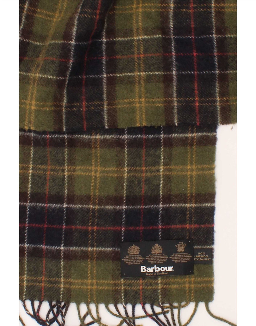 Eșarfă dreptunghiulară pentru bărbați Barbour, mărime unică, carouri verde