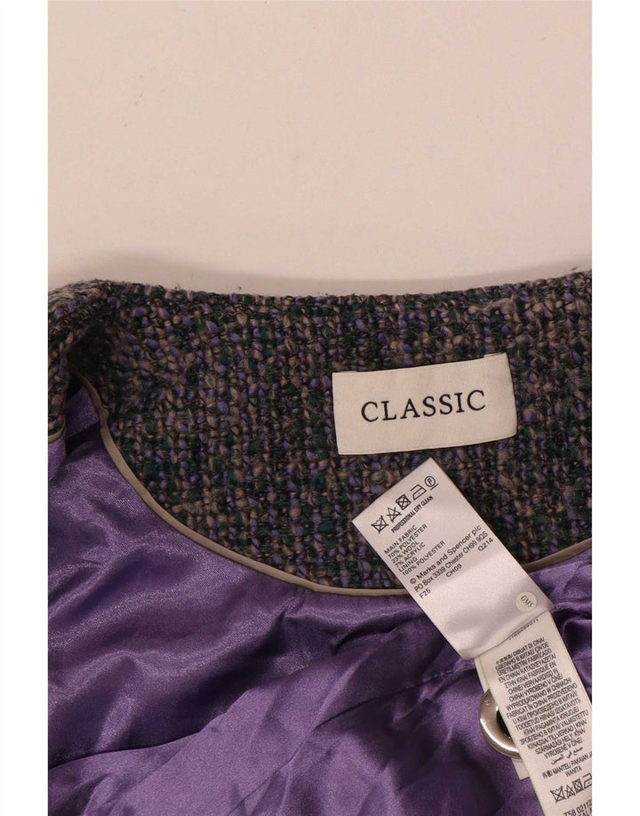 Pardesiu clasic pentru femei Marks & Spencer UK 18 XL, poliester stricat albastru