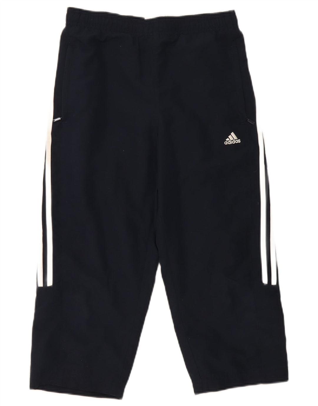 Pantaloni de trening Capri Adidas pentru femei UK 10 Poliester bleumarin mic