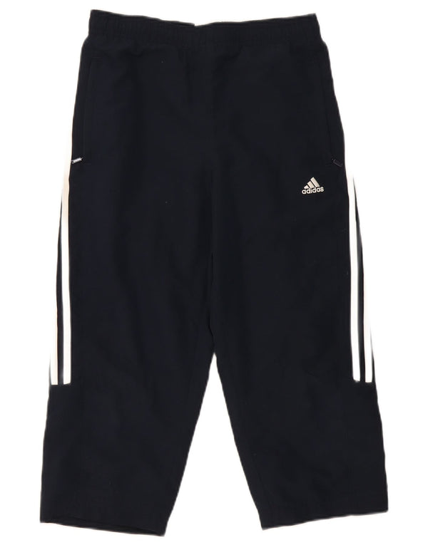 Pantaloni de trening Capri Adidas pentru femei UK 10 Poliester bleumarin mic