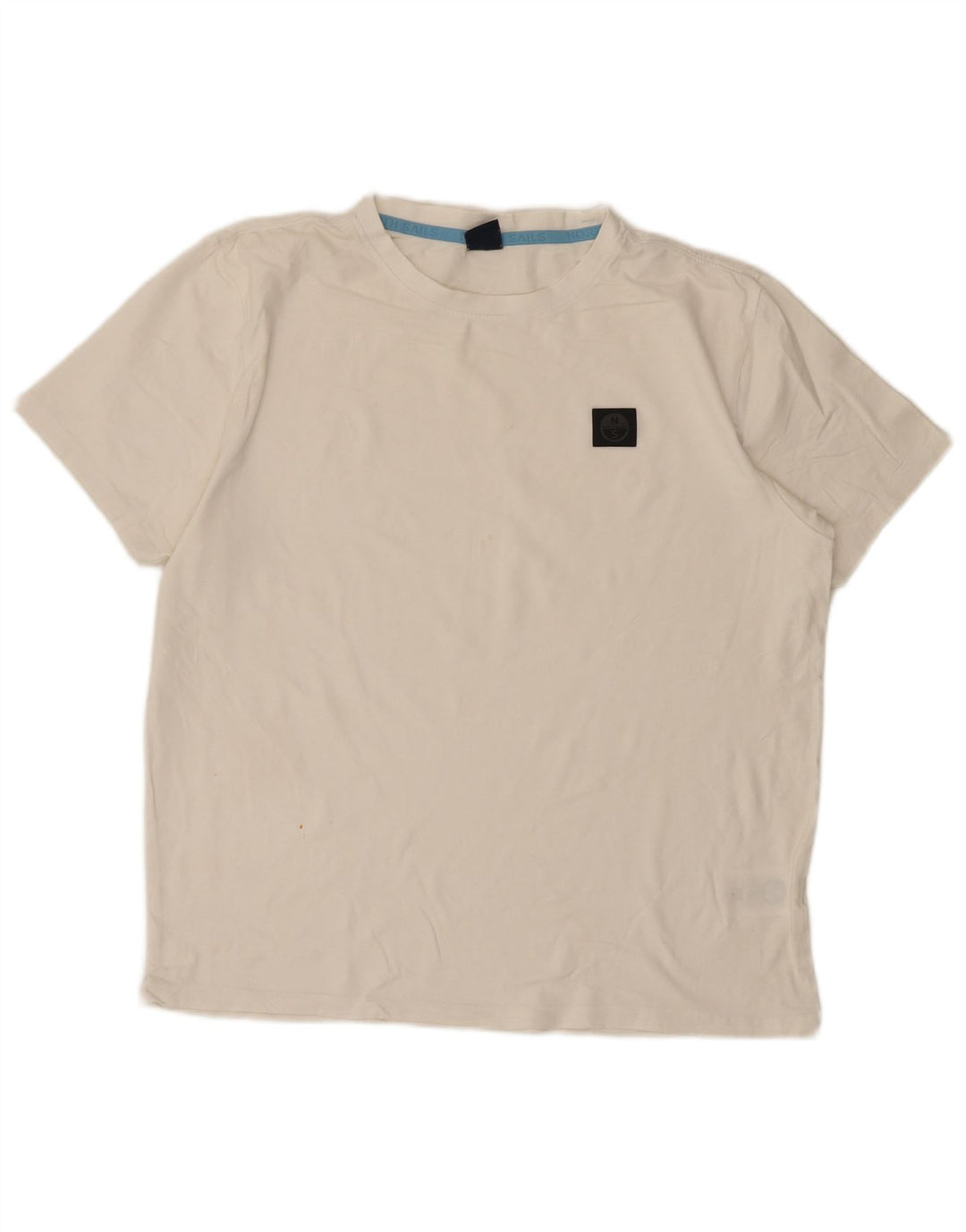 Tricou North Sails pentru bărbați Top mare din bumbac alb