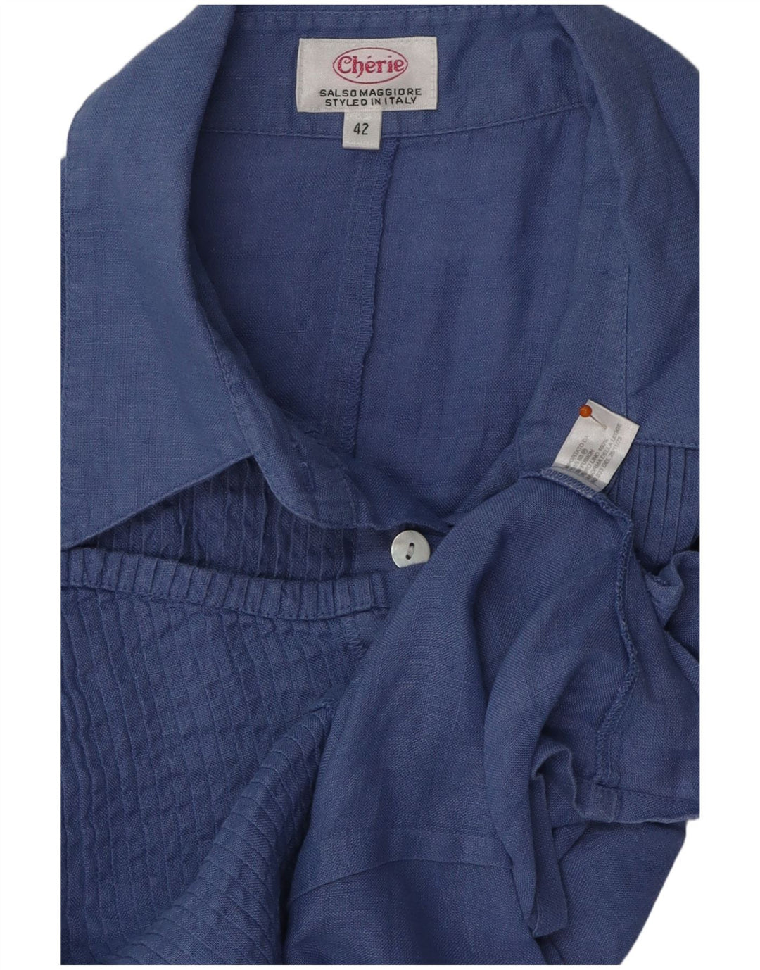 Bluză cămașă fără mâneci pentru femei CHERIE IT 42 in albastru mediu