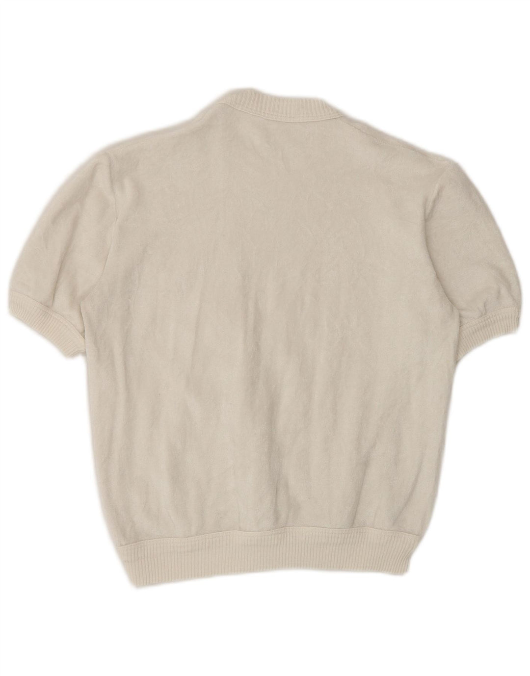 Bluză din catifea vintage pentru femei UK 14 Medium White