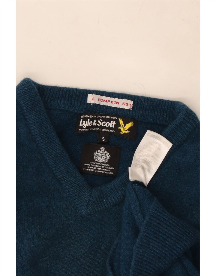 Pulover cu decolteu în V Lyle & Scott pentru femei UK 10 Small Blue
