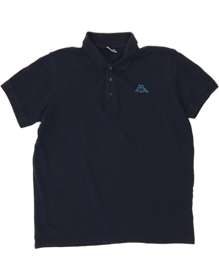KAPPA Mens Polo Shirt 2XL Navy Blue Cotton Vintage Kappa and Second-Hand Kappa from Messina Hembry 