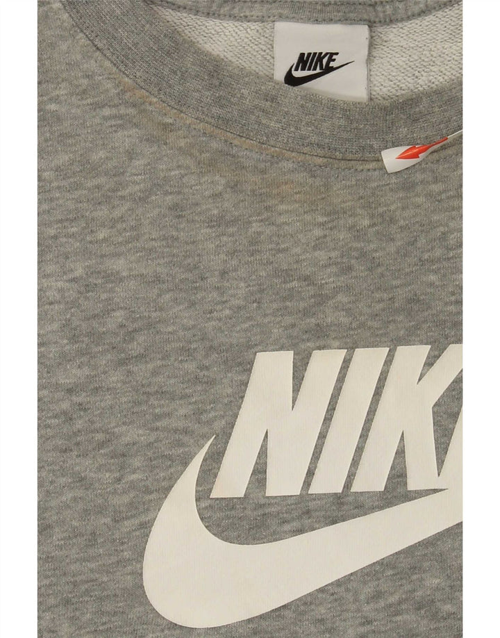 Pulover supradimensionat cu grafic Nike pentru femei UK 18 XL, gri cu pete