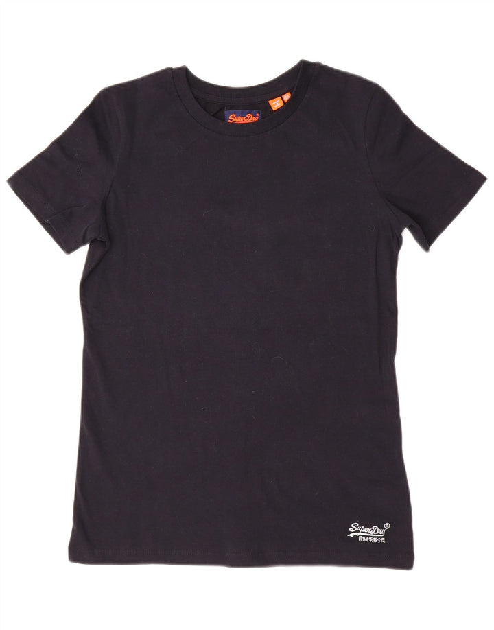 SUPERDRY Tricou pentru femei Top UK 8 Small Black Bumbac