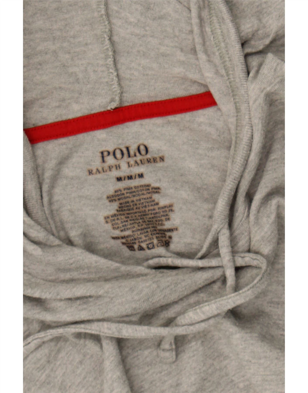 POLO RALPH LAUREN Mens Hooded Top Long Sleeve Medium Grey Vintage Polo Ralph Lauren and Second-Hand Polo Ralph Lauren from Messina Hembry 