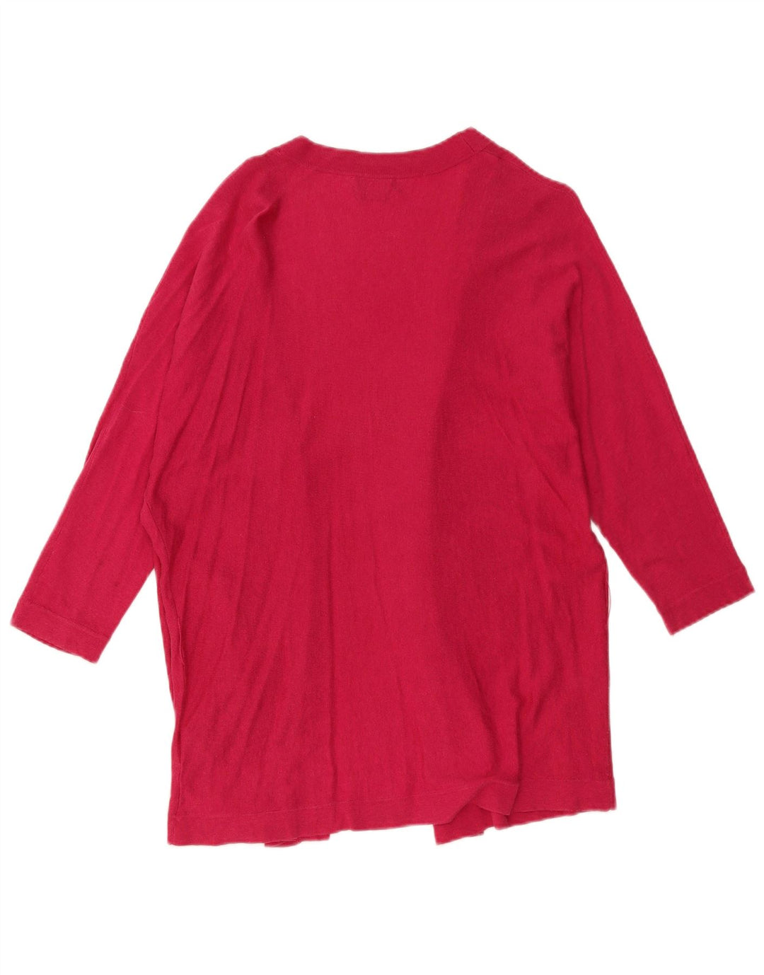 Pulover cardigan deschis pentru femeie Massimo Dutti cu mâneci 3/4, UK 14, roz mediu