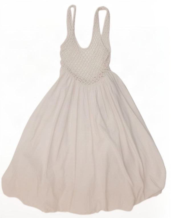 Rochie Bubble fără mâneci pentru femei Zara UK 14, mare, albă
