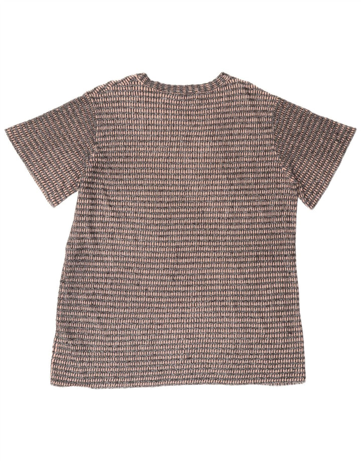 Tricou supradimensionat pentru femei Zara UK 14 Poliester cu dungi negre medii