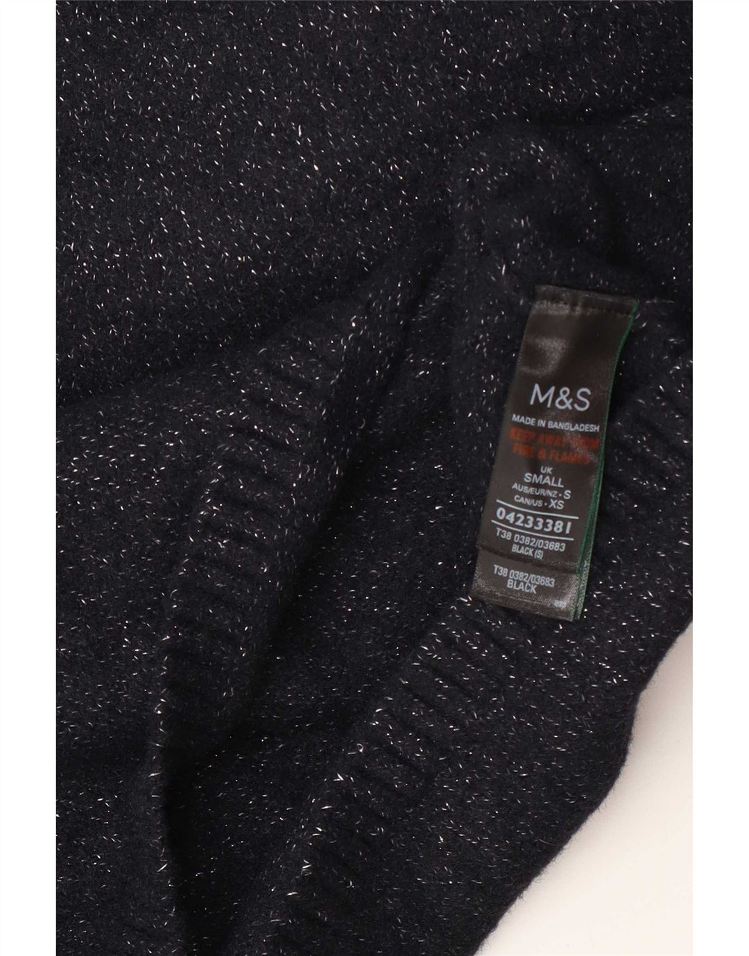 Pulover cu gât țestoasă pentru femei Marks & Spencer UK 10, mic, negru, pete