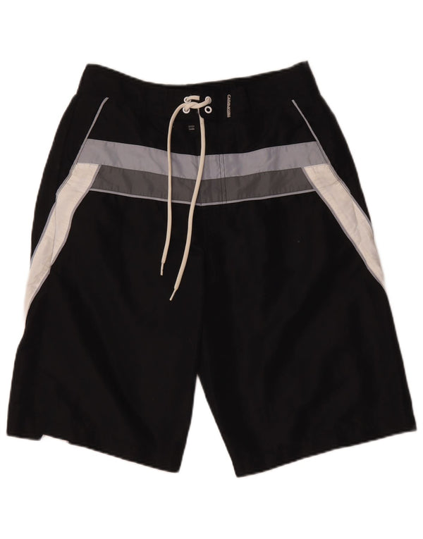 Pantaloni scurți de înot grafic Calvin Klein pentru bărbați, medii, negru, color block