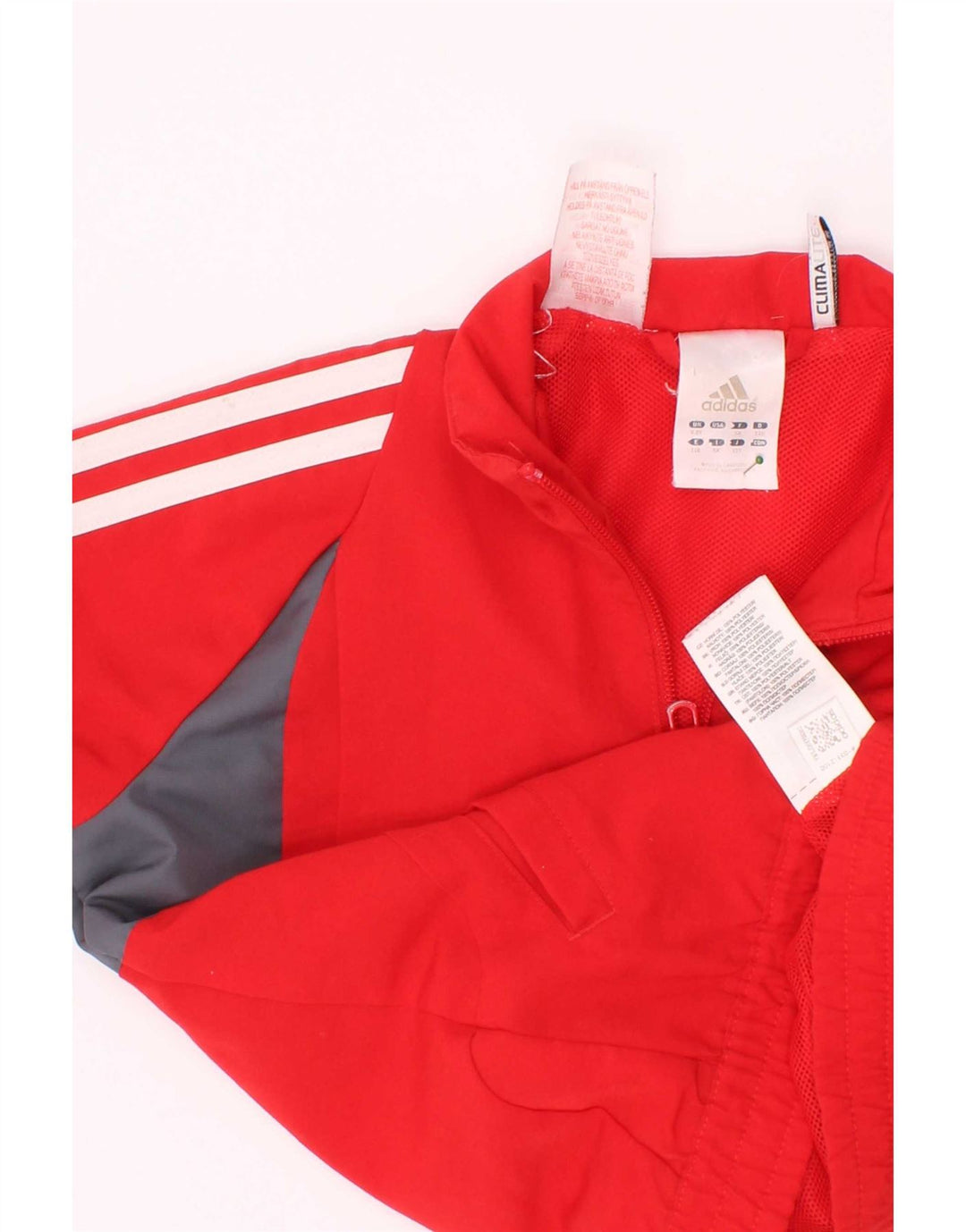 Jachetă de top pentru trening Climalite Adidas pentru băieți 4-5 ani, roșu colorblock