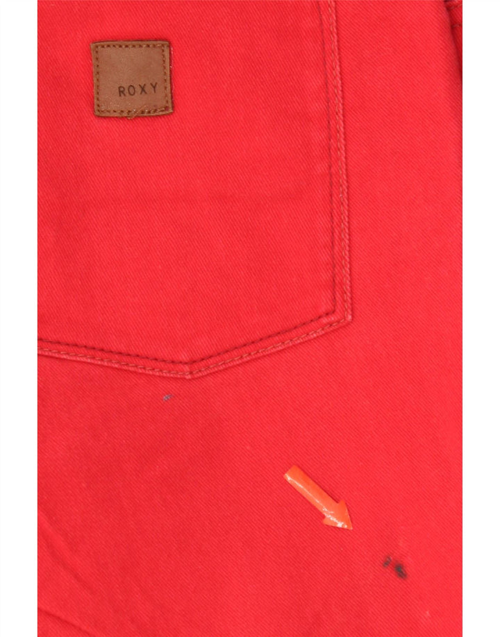 Blugi skinny pentru femei Roxy US 8 Medium W28 L27 Bumbac roșu