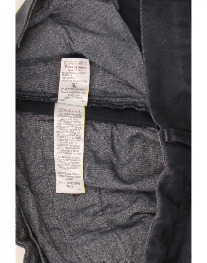 Pantaloni scurți chino pentru bărbați Marks & Spencer W32, bumbac bleumarin mediu