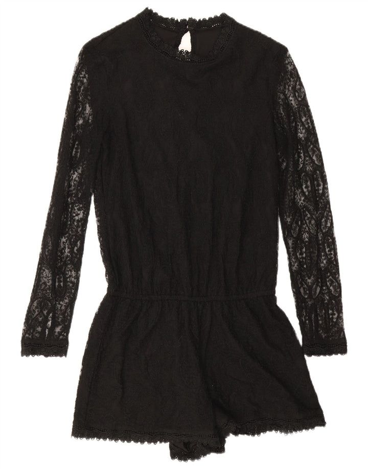Costum pentru femei Zara cu mânecă lungă UK 10 Poliester Paisley Mic Negru