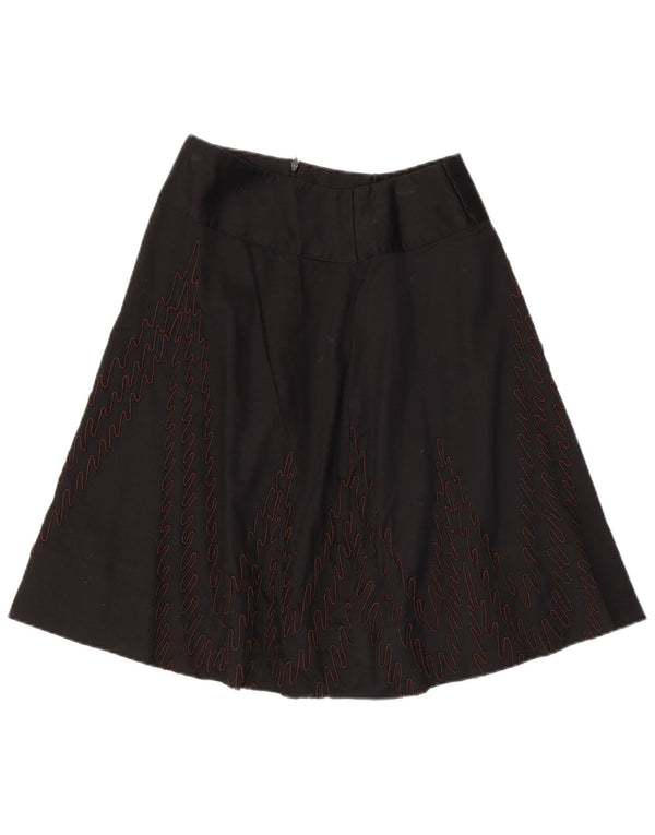 Fusta A-Line pentru femei Reiss UK 12 Medium W26 Negru Geometric
