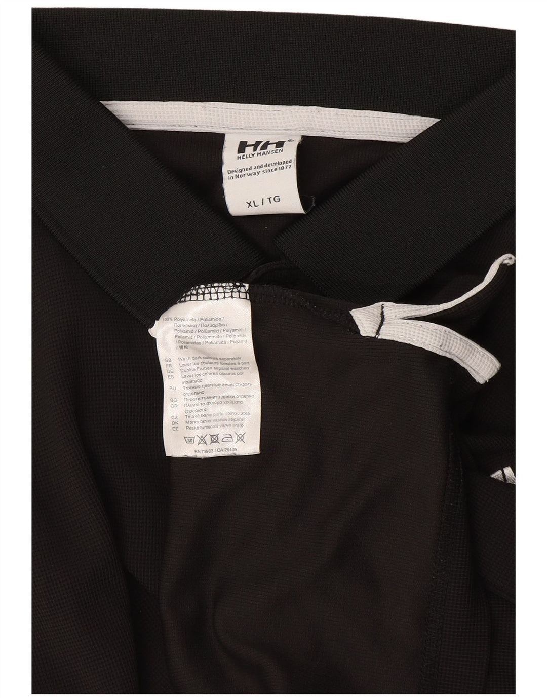 Helly Hansen tricou polo pentru bărbați XL poliamidă neagră