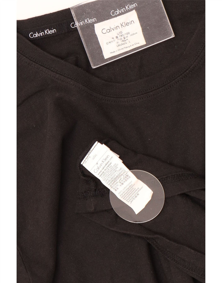 CALVIN KLEIN Top pentru bărbați cu mânecă lungă, mare, negru, bumbac