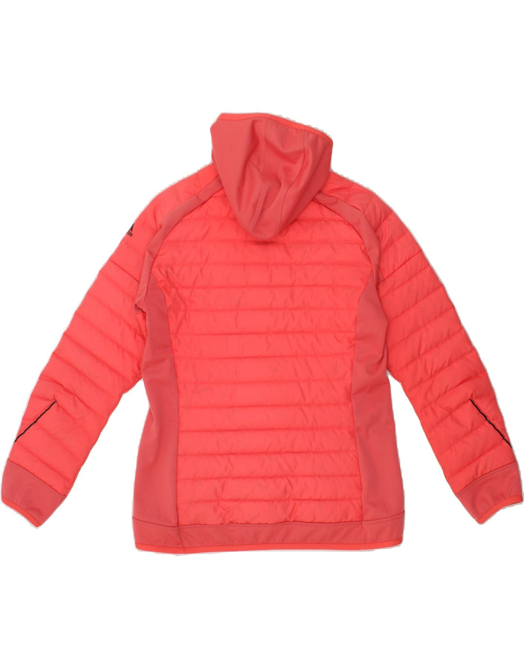 ADIDAS Womens Hooded Padded Jacket UK 14 Large Pink Polyester Vintage Adidas and Second-Hand Adidas from Messina Hembry 