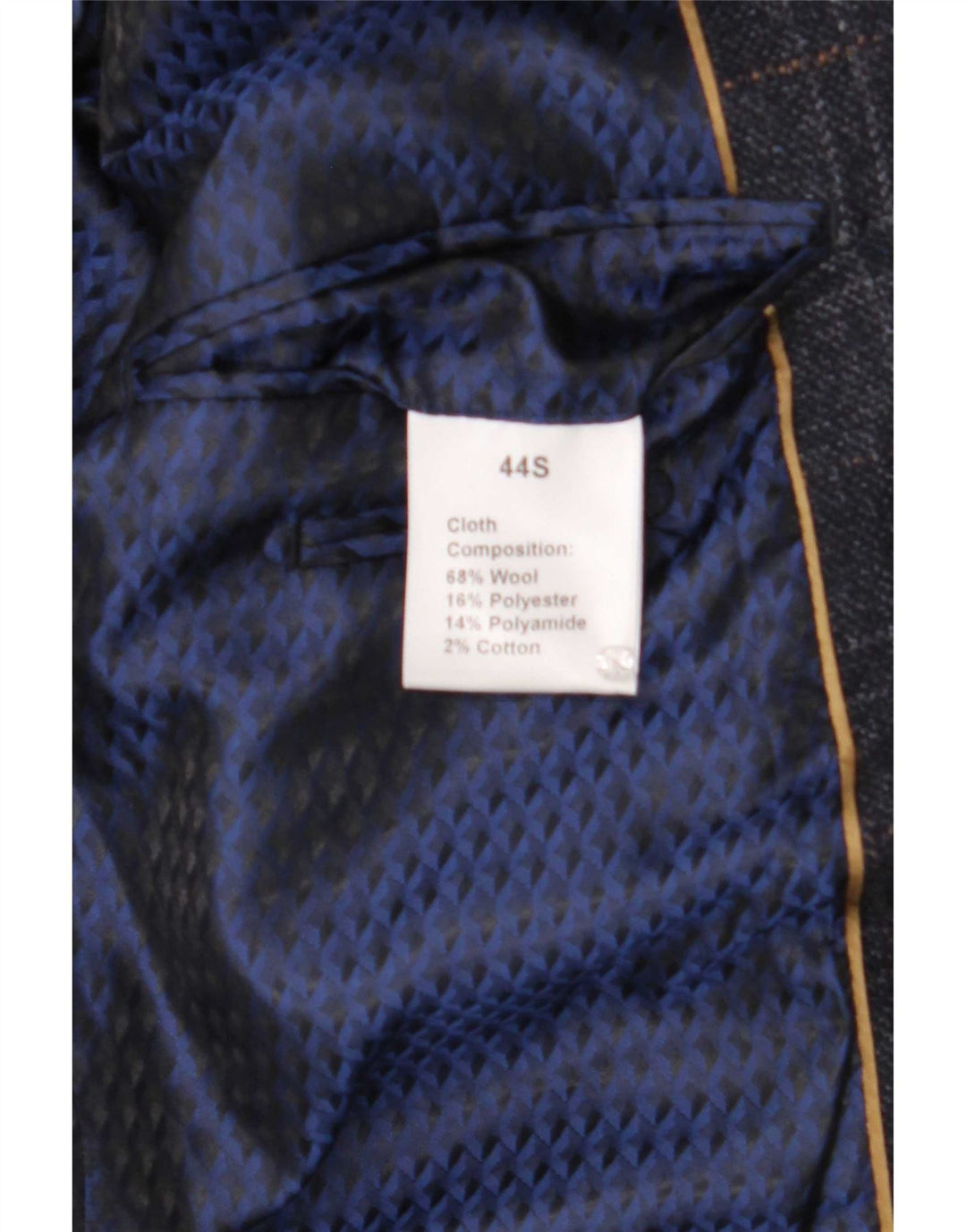 Blazer pentru bărbați Douglas cu 2 nasturi UK 44 2XL Lână cu carouri bleumarin