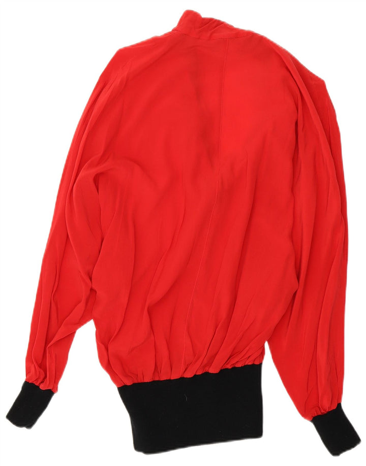 Bluză cu mânecă lungă pentru femei Daniela Massa Top IT 44 Medium Red Colorblock