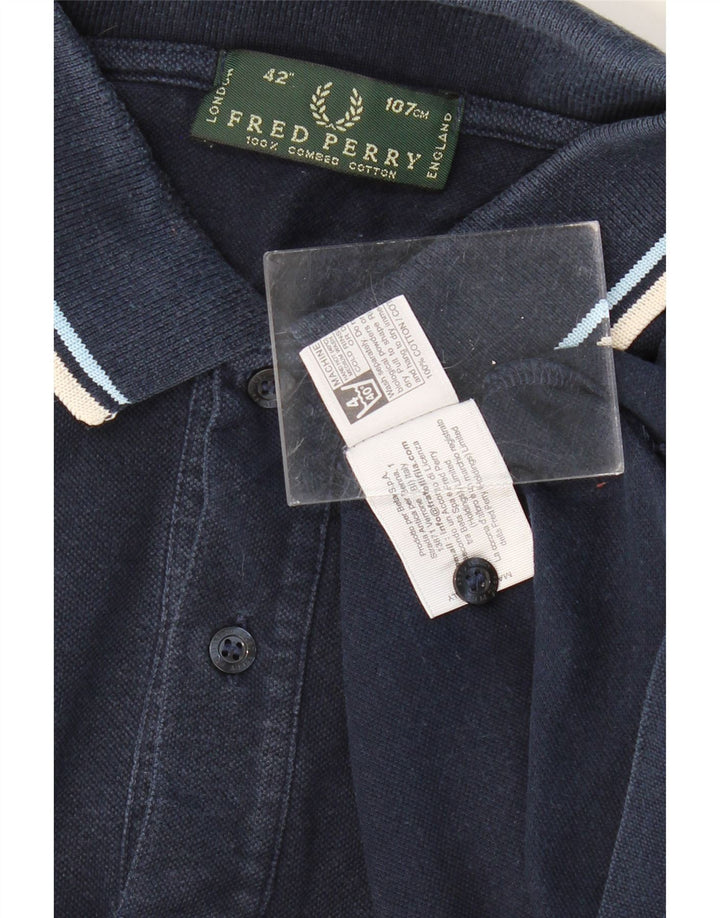 FRED PERRY Tricou polo pentru bărbați, bumbac, albastru bleumarin mediu
