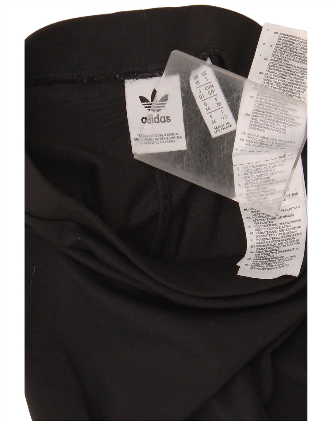 Leggings cu etrier pentru femei ADIDAS UK 10 Poliester negru mic