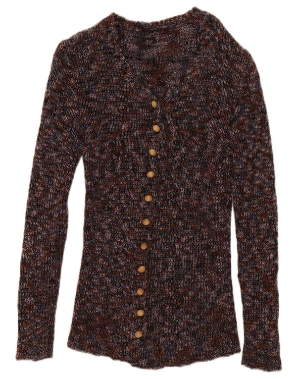 Pulover Cardigan Vintage pentru Damă UK 6 XS Multicolor Pete