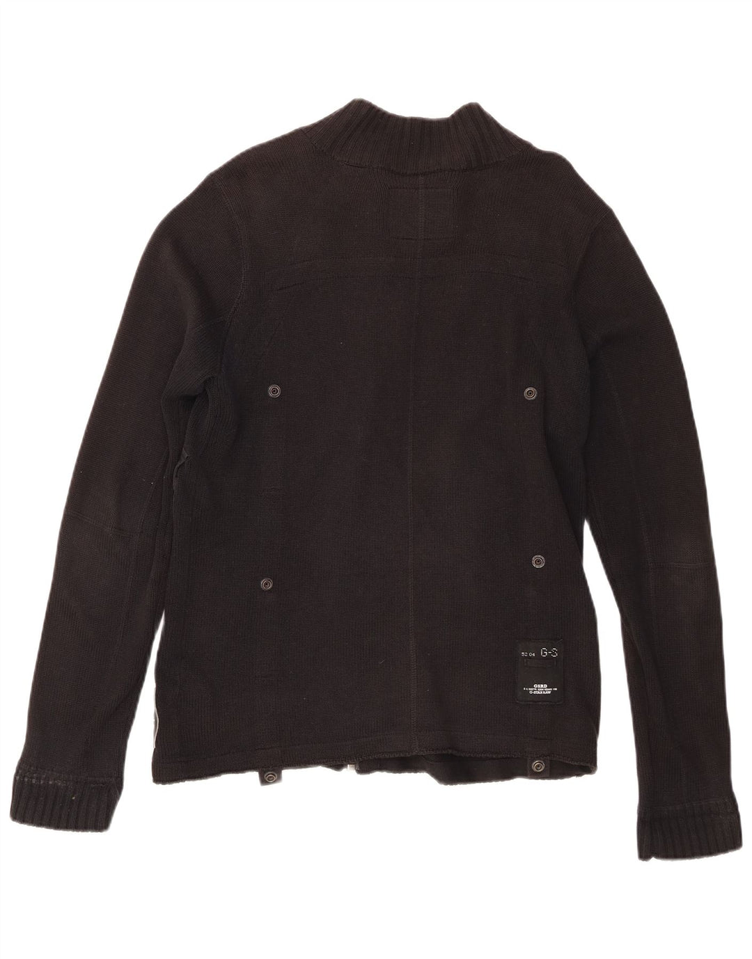 Pulover cardigan cu fermoar complet G-Star pentru bărbați, bumbac mediu negru