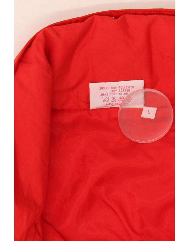 Bomber vintage pentru bărbați cu glugă, UK 40, poliester roșu mare