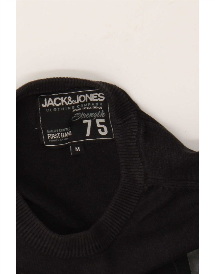 Pulover Jack & Jones pentru bărbați, cu formă regulată, cu decolteu, mediu, negru