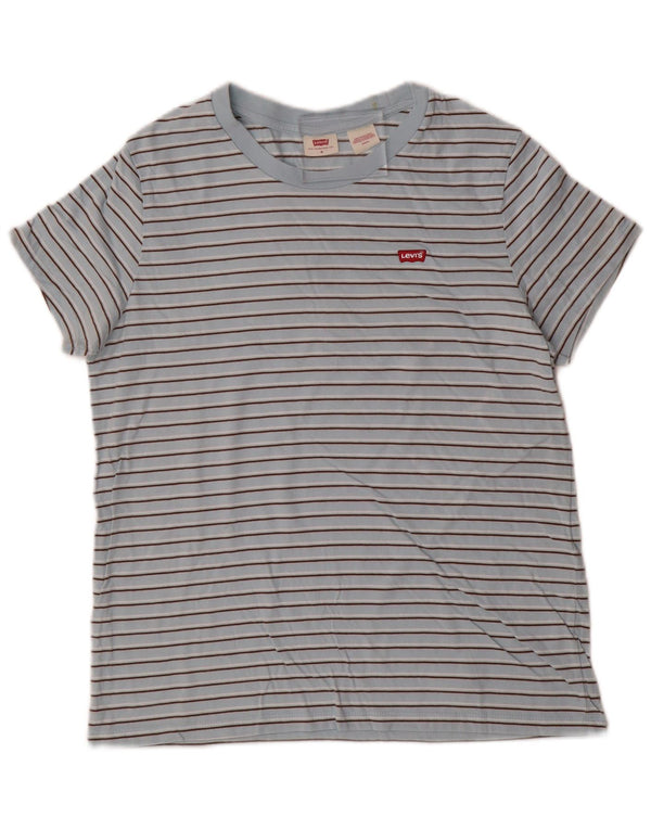 Tricou pentru bărbați Levi's Top din bumbac cu dungi albastre medii