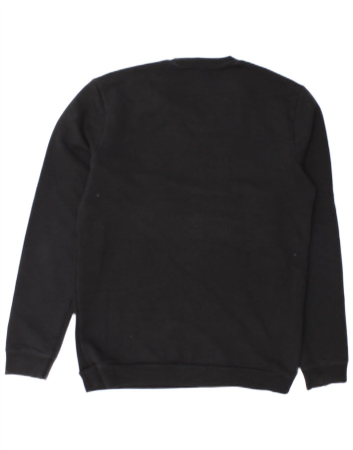 Pulover grafic Benetton pentru bărbați, bumbac mediu negru
