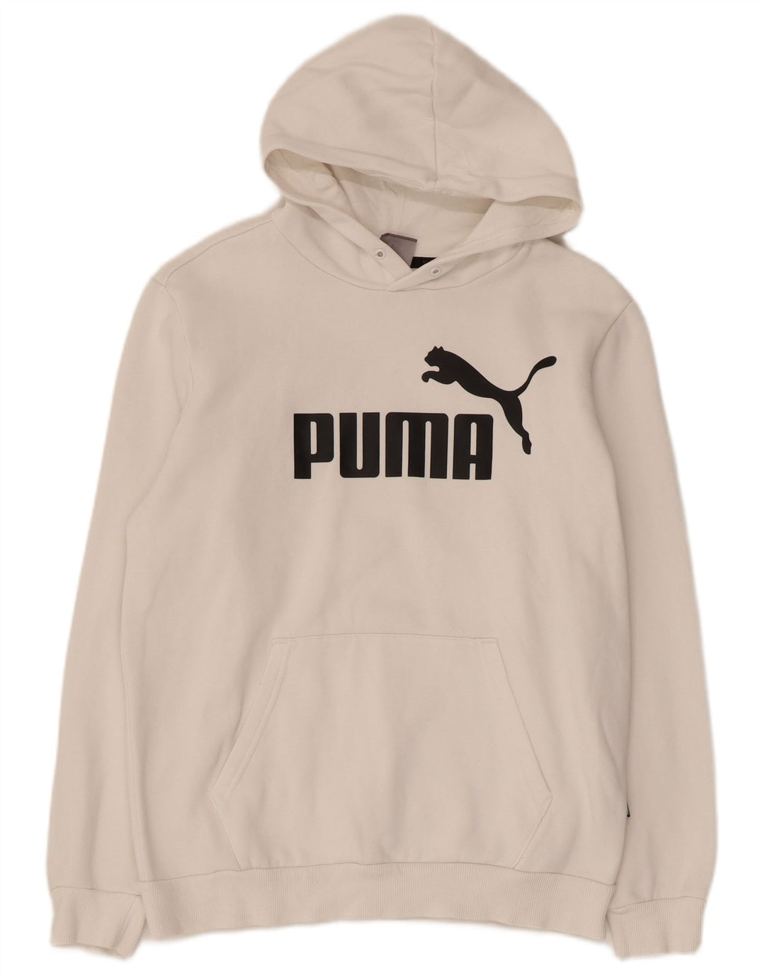 Pulover cu glugă grafic PUMA pentru bărbați, mic, alb, din bumbac