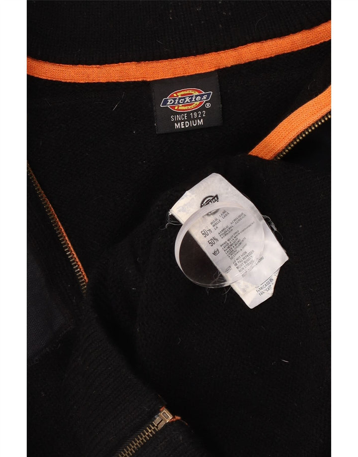 Pulover Dickies cardigan grafic pentru bărbați, lână neagră medie