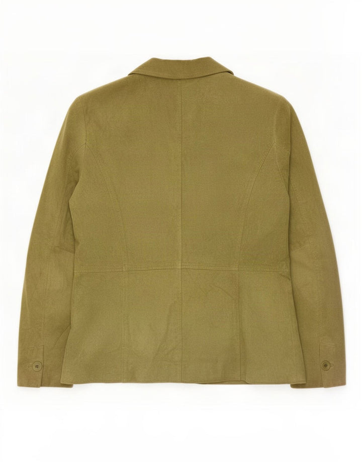 Liz Claiborne Jachetă de damă din piele intoarsa cu 2 nasturi US 6 din piele verde medie