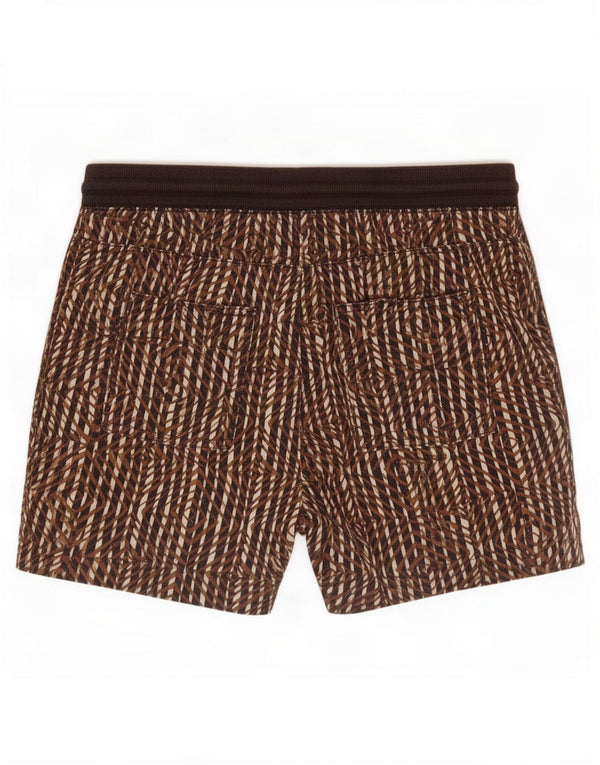 Marks & Spencer Pantaloni scurți casual pentru femei UK 12 Medium W32 Maro in dungi