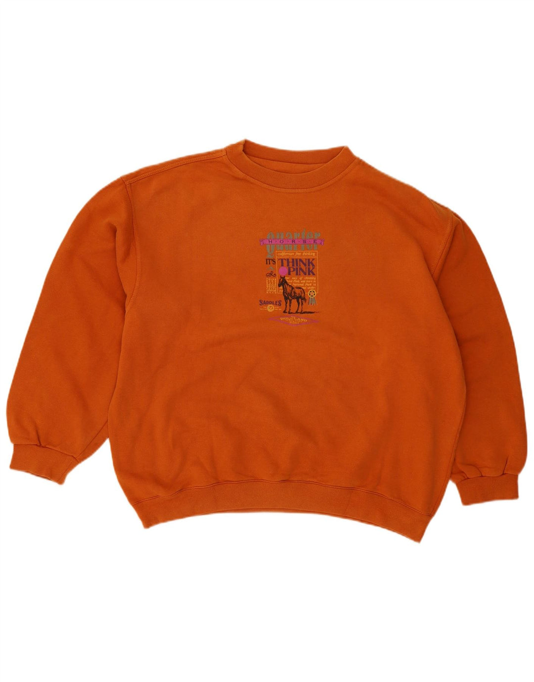 Hanorac oversize pentru femei Think Pink Pulover UK 16 mare portocaliu