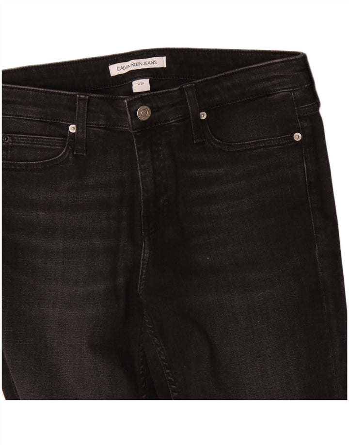 Blugi skinny de damă CALVIN KLEIN W29 L28 bumbac negru