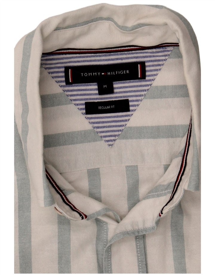 Cămașă pentru bărbați Tommy Hilfiger, cu tăiere obișnuită, din bumbac cu dungi albe medii